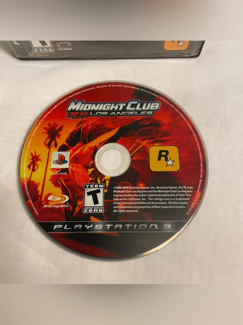 Midnight Club: Los Angeles (Sony PlayStation 3) PS3 Disc & Case Tested No Manual